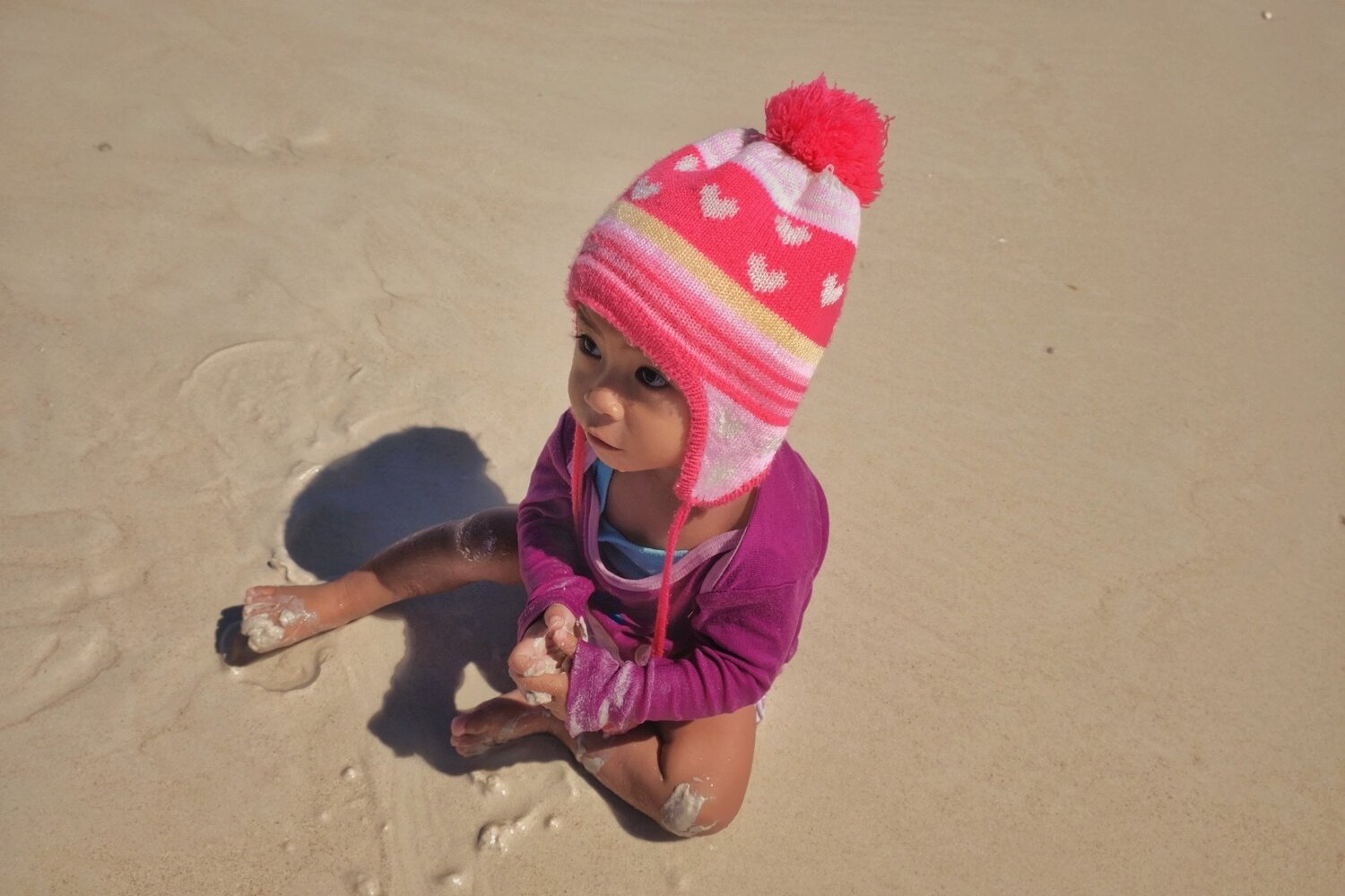 Playong with sand