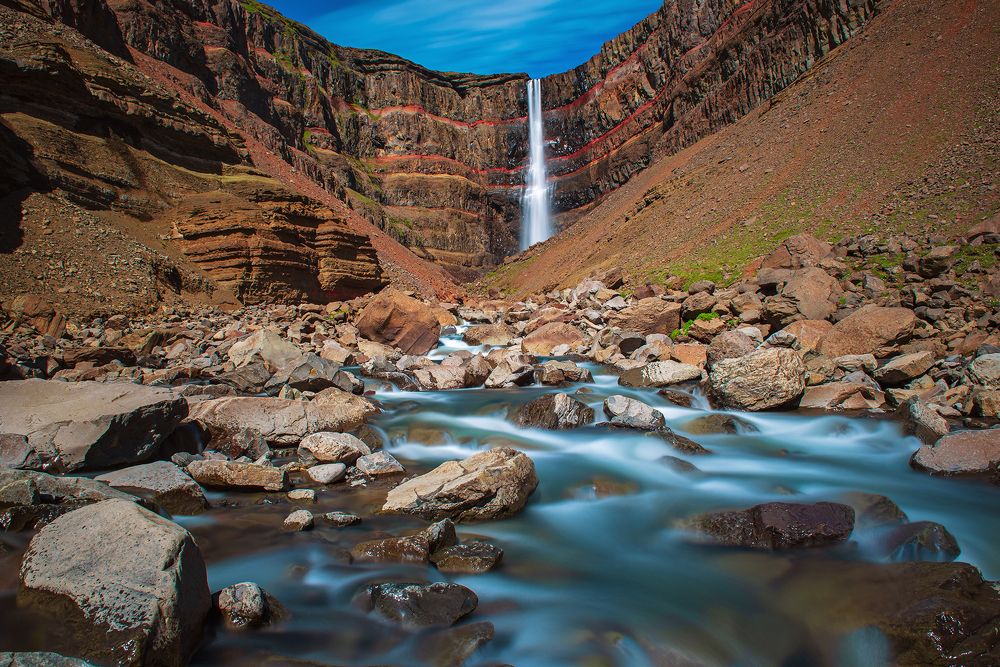 Hengifossarvatn waterfall, Iceland