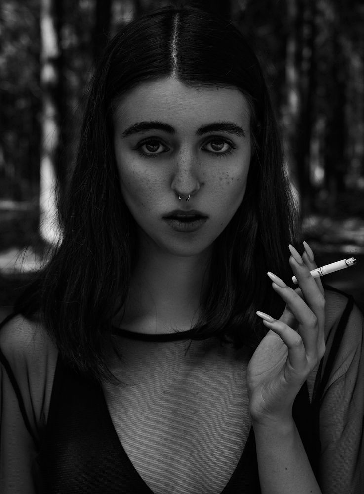 Smoking girl