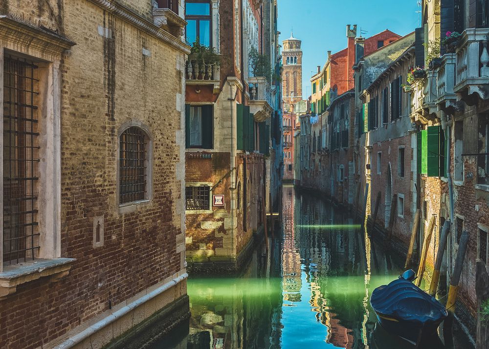 Зеленые воды Венеции.