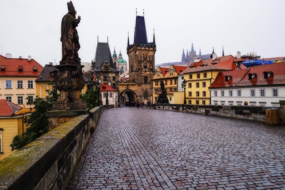 Дождь на Карловом мосту