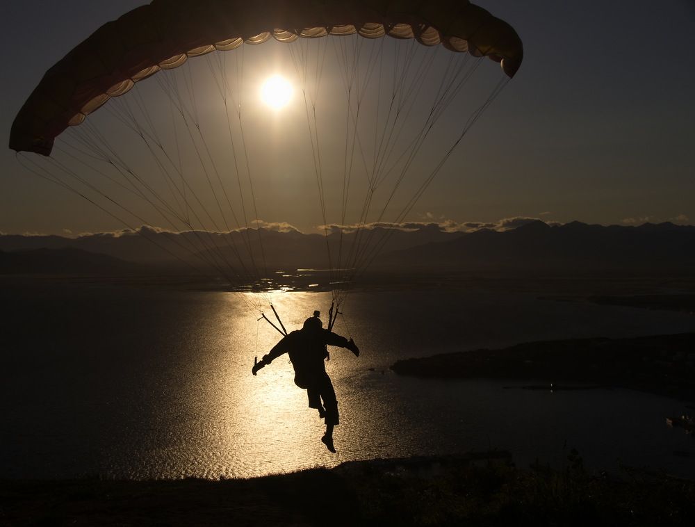 полёт на закат