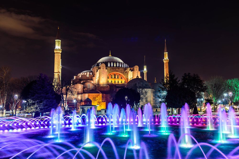 Hagia Sophia at night