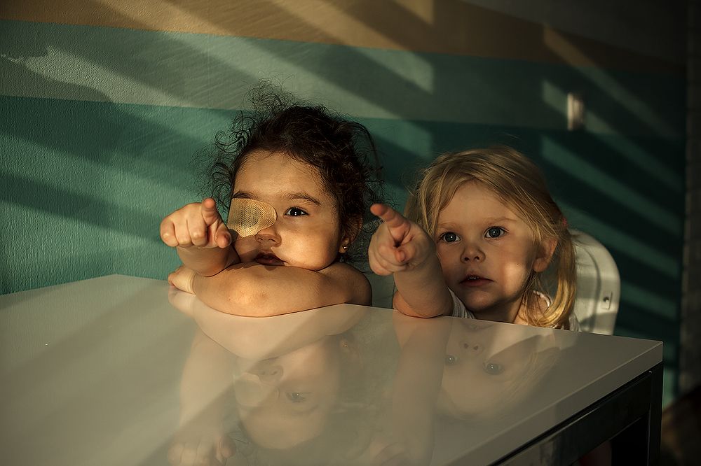 Закат из окна