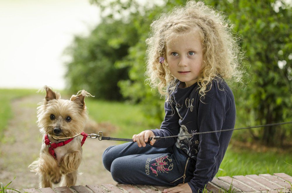 Girl and dog
