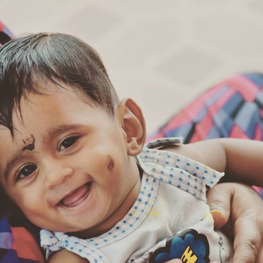 A cute smile of a child
