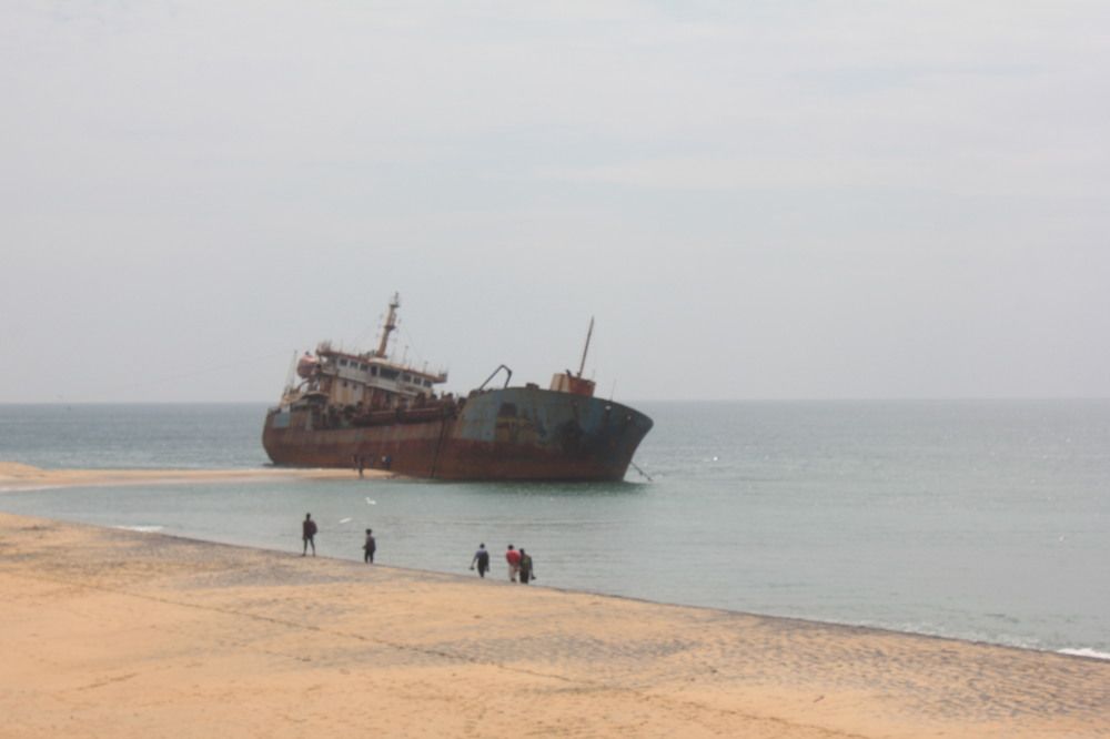 Ship Stuck in the Arabian Sea kollam