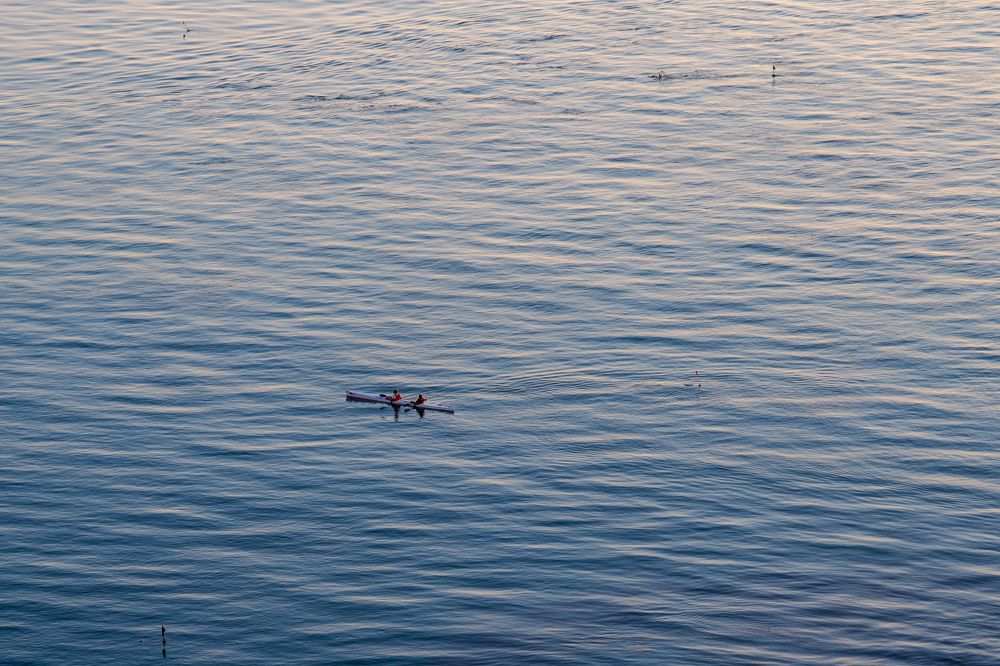 Kayak on an ocean
