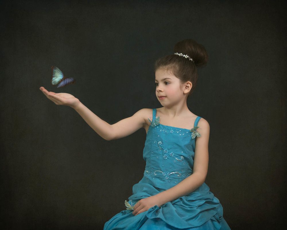 girl with butterfly