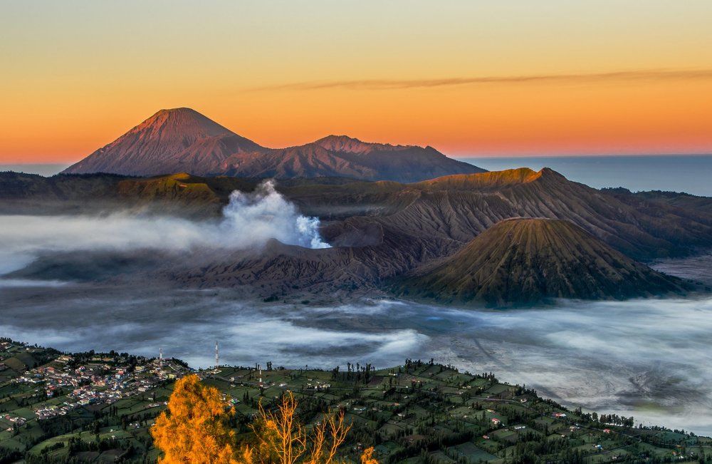 Mountain Bromo Before Sunrise