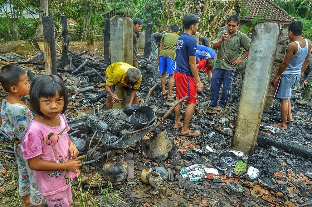 Fire victim