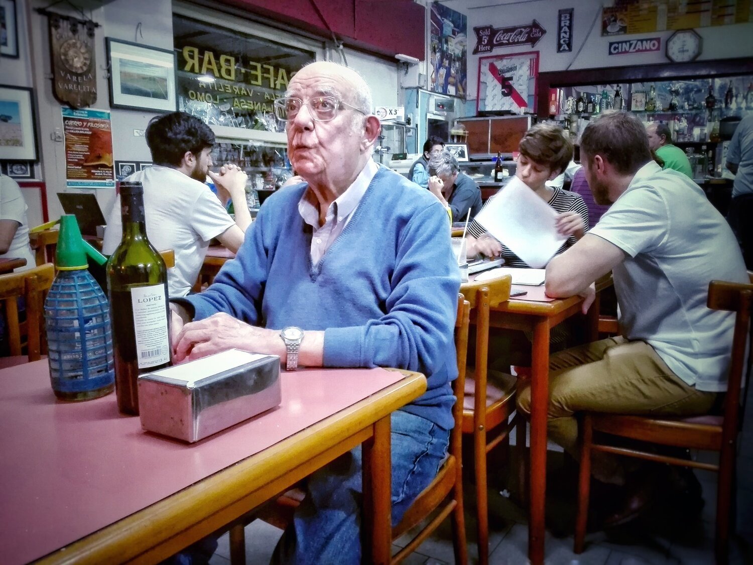 The man and the wine.
