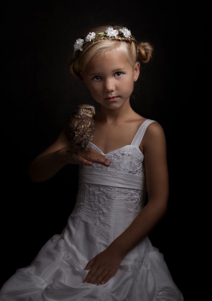 Fay with the little owl