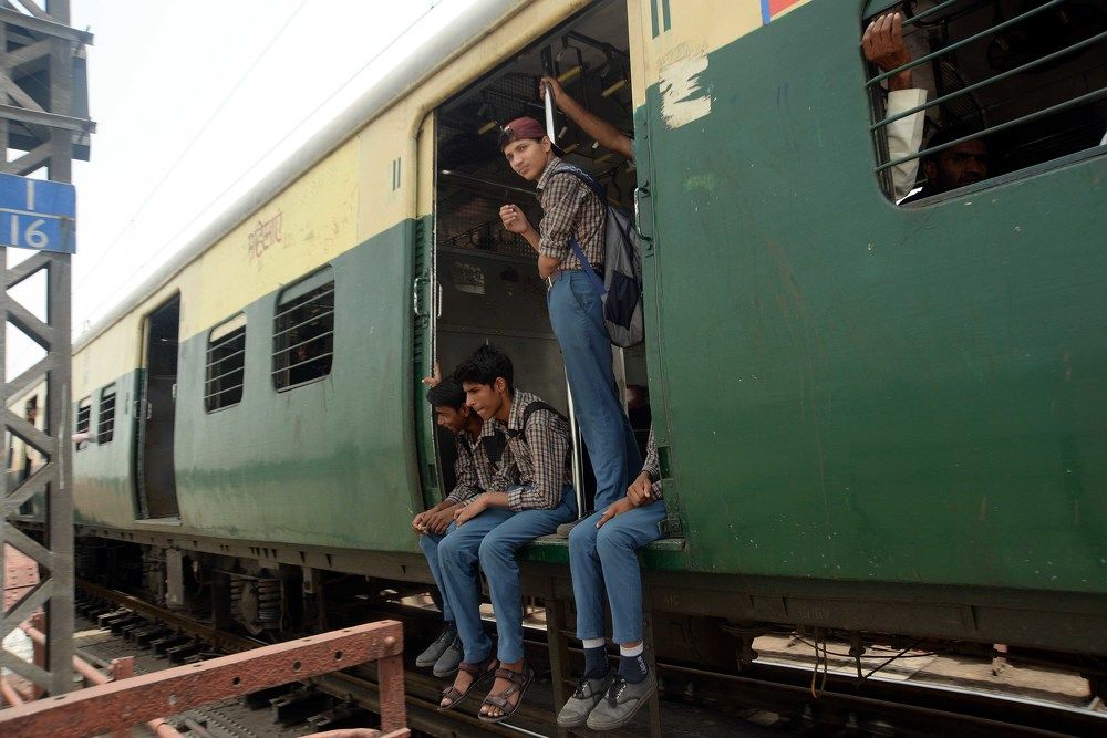 Dangerous ride in local train
