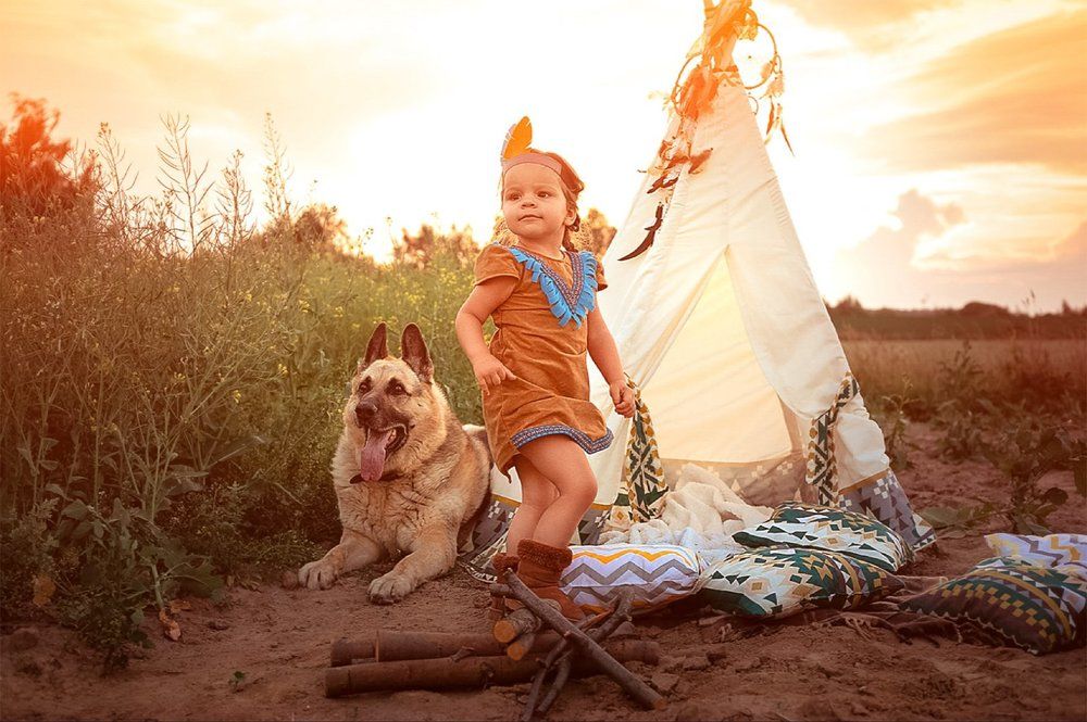 Смелая малышка-Пакахонтас