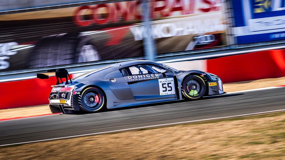 Audi R8 LMS during the Blancpain GT race competition in Belgium (Zolder).