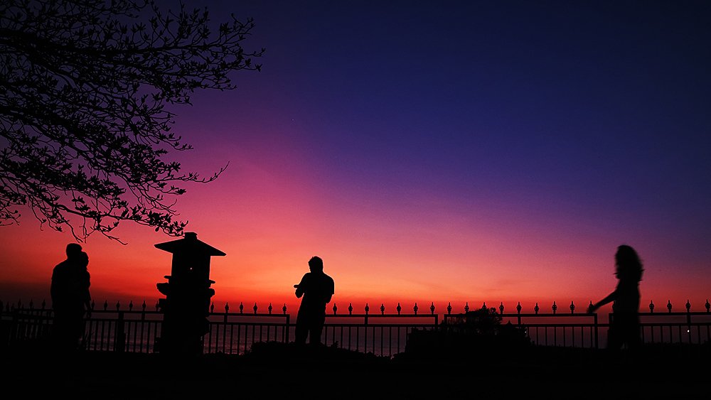 Silhouette at Tanah Lot Temple