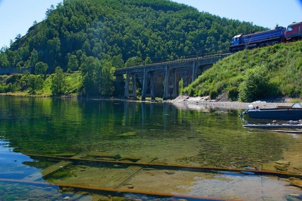 Мост на Кругобайкальской железной дороге
