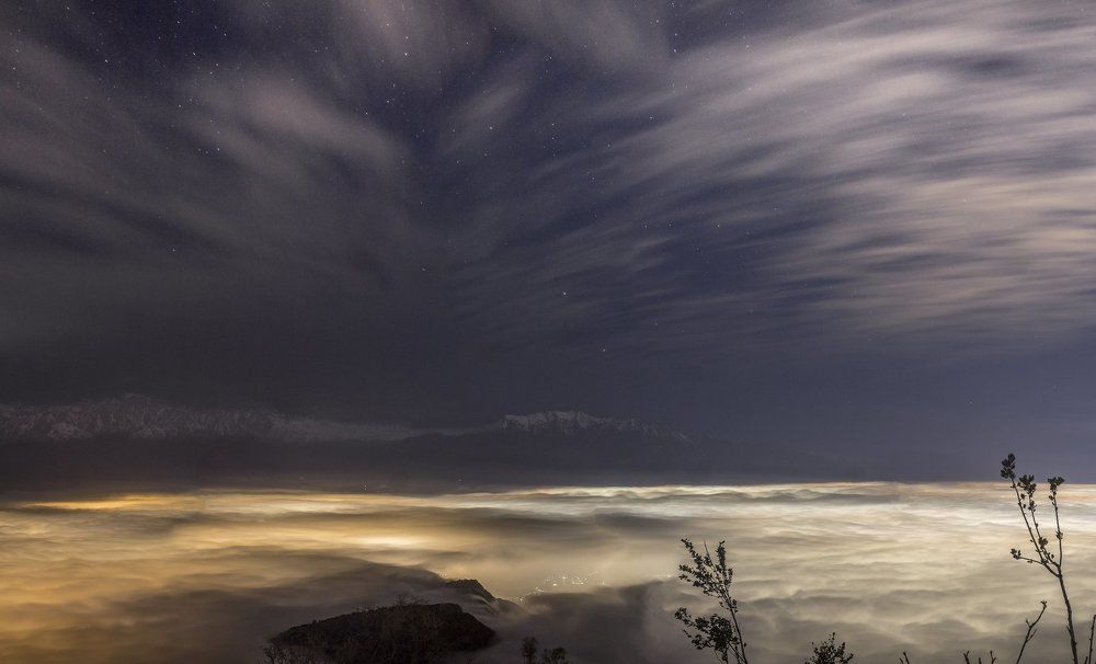 Santiago... under the fog.