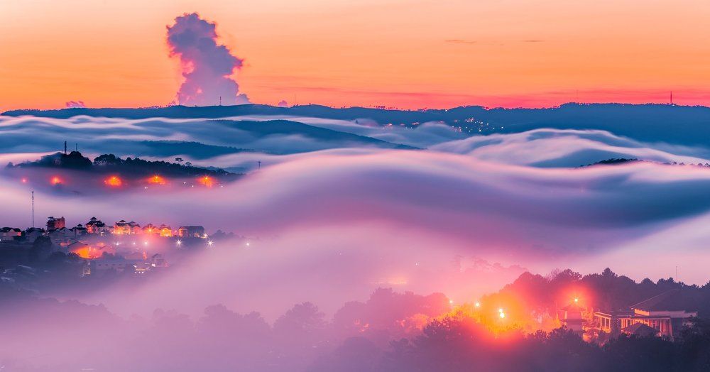 Sunrise on the hill Du Sinh Dalat