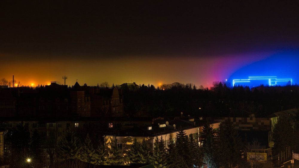 За городом туман