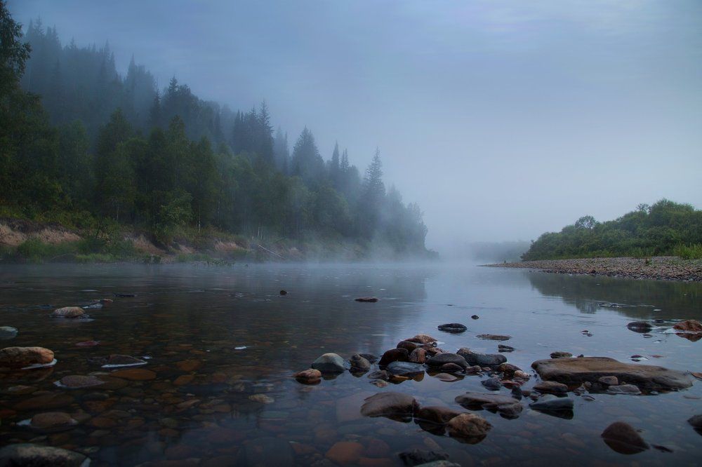 Туман на реке Тутуяс.
