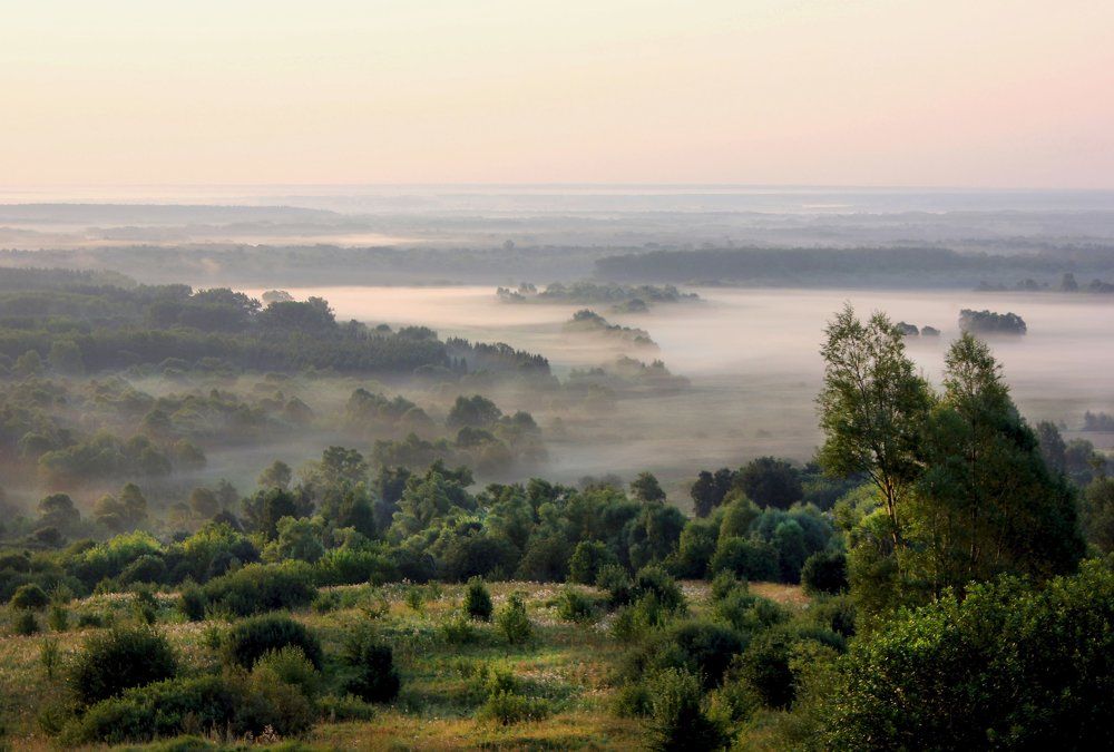 Рассвет в долине реки Сура