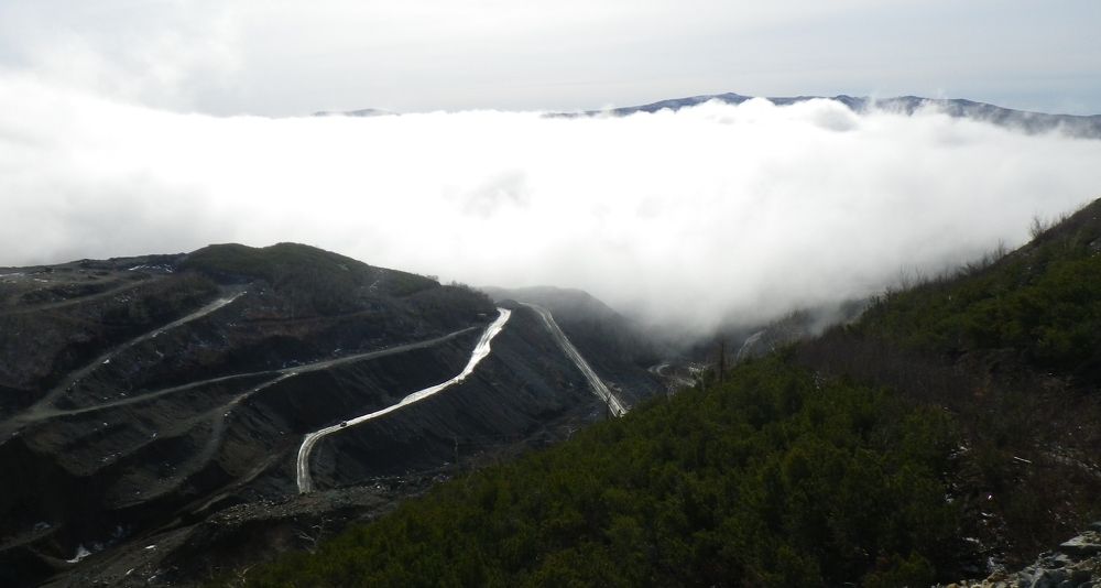 туман, вид сверху