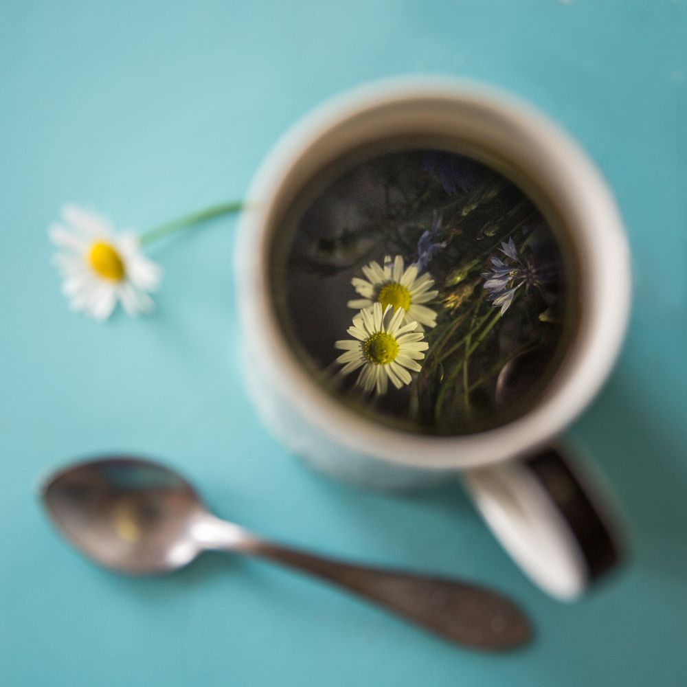 Кофе с ромашками