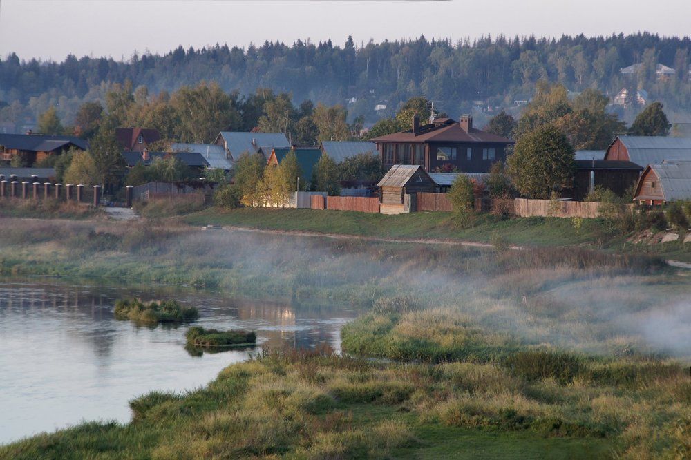 Туман в деревне