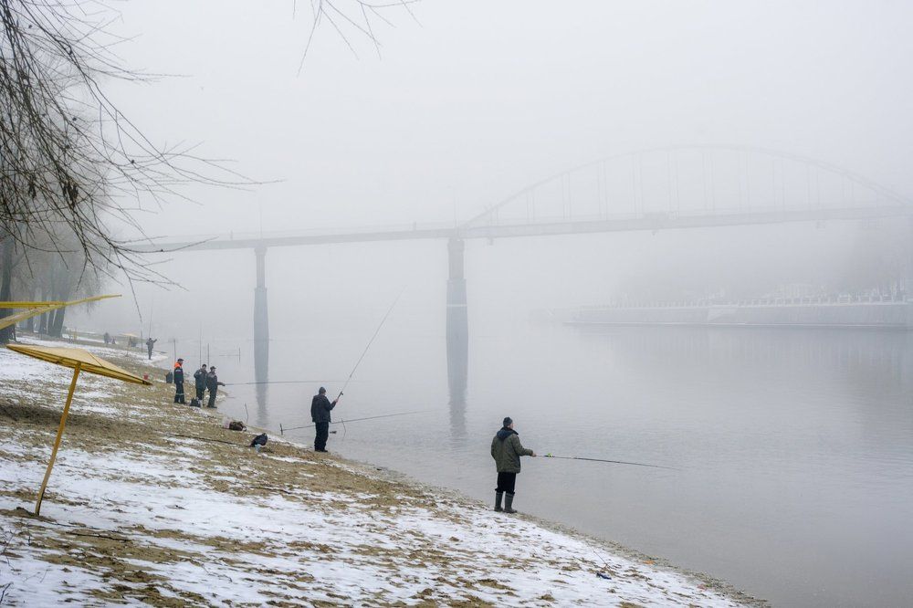 Утро зимнего тумана на Соже