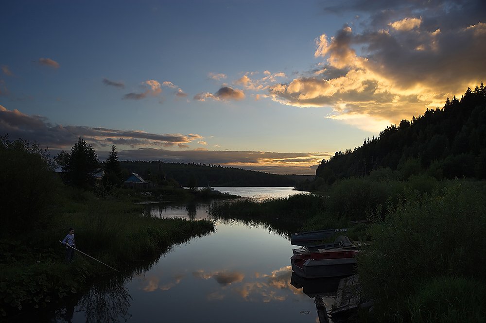 Ночная рыбалка.