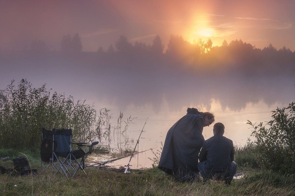 Рыбалка в утреннем тумане!