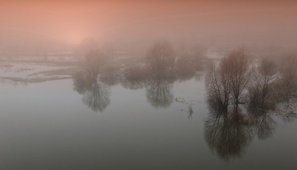 В разгаре половодья.