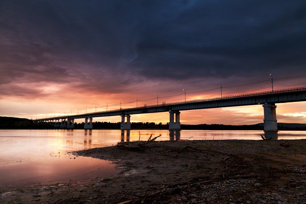 The bridge over the Selenga river