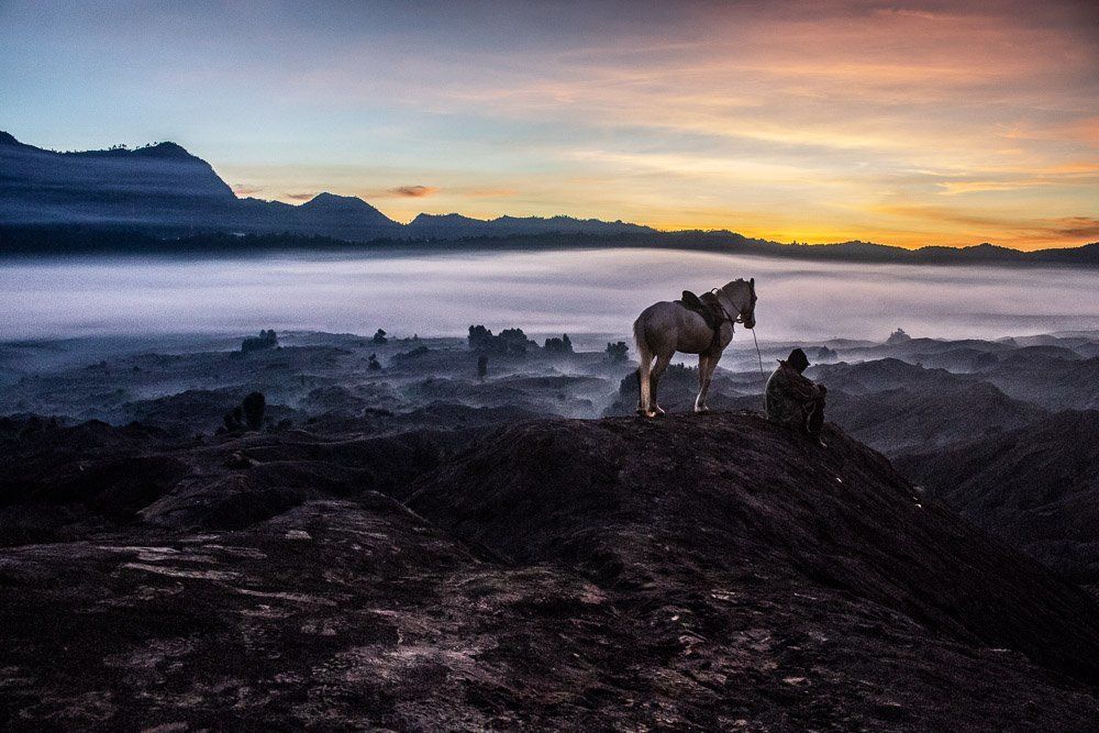 Foggy Sunrise on Mount Bromo