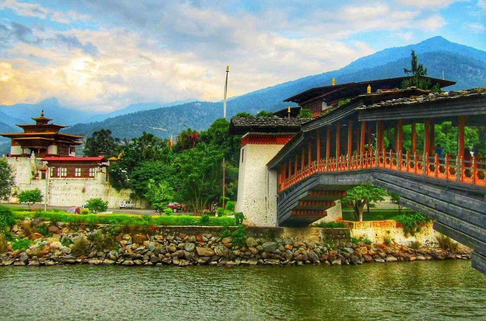 TRADITIONAL CANTILEVER BRIDGE -BHUTAN