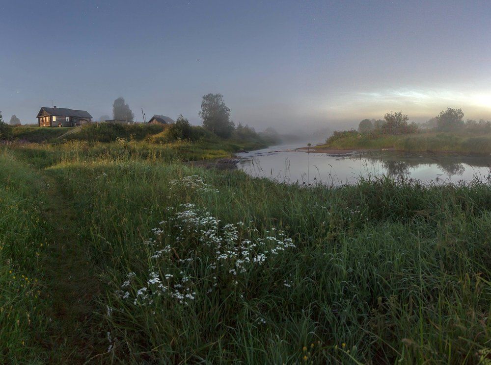 Туманная ночь в вепсском лесу