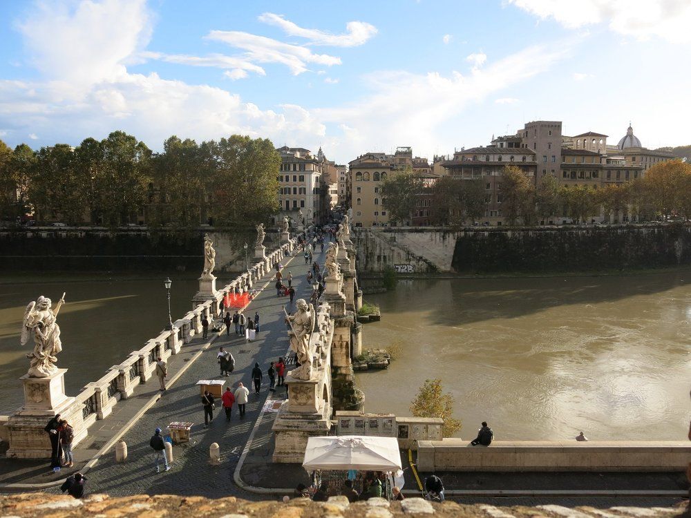Мост Сан-Анжело. Рим.