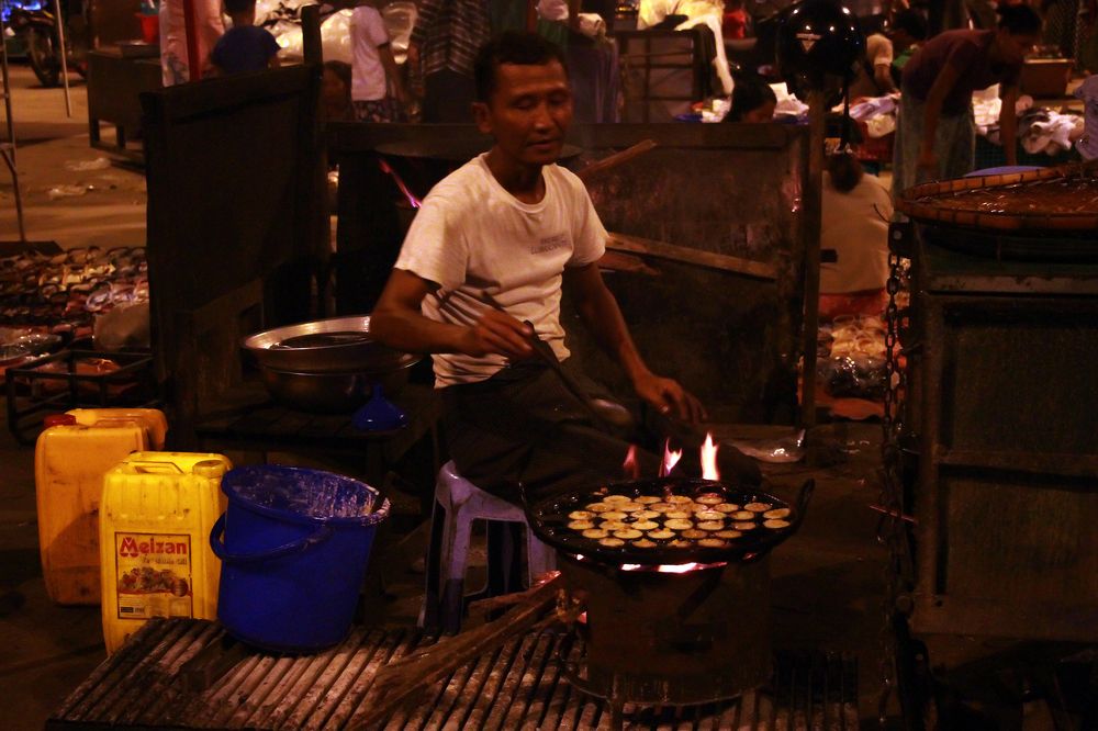 Food vendor at night market