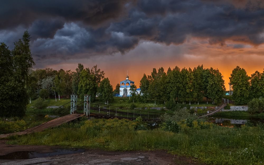 Закат над Мстой.