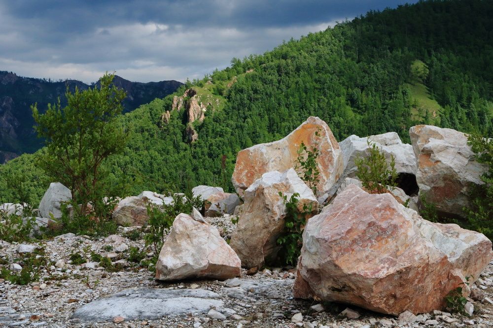 Abandoned marble quarry, Khakassia, Russia