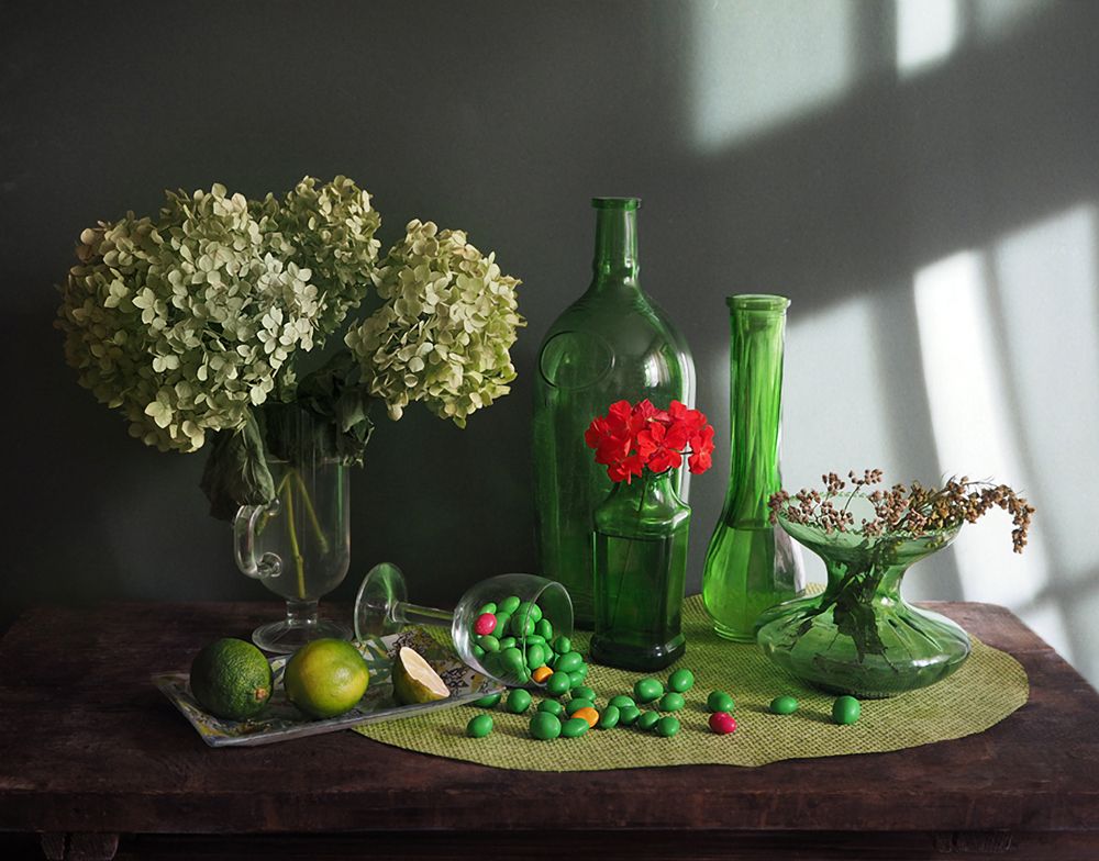 Красная герань. Утро.