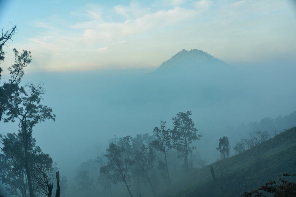 Sunrise on the Ijen volcano
