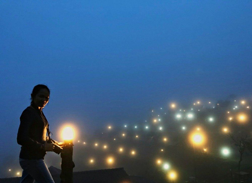 Foggy Night but Full of Lights