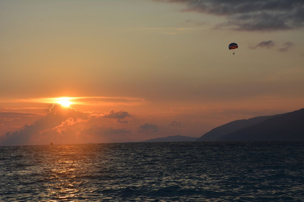 Полет на закате!