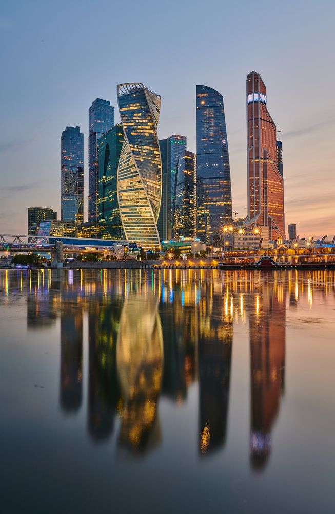 Москва-сити. Закат.