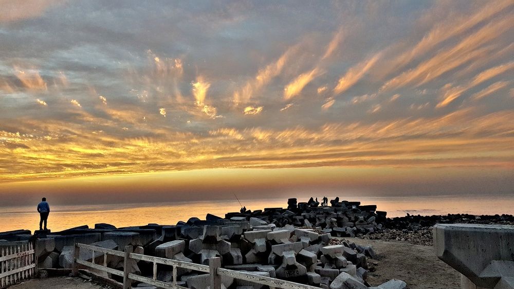 A Wintery Sunset in Alexandria