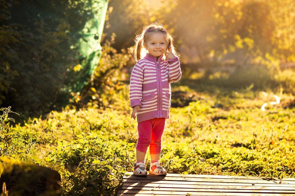 в огороде у бабушки