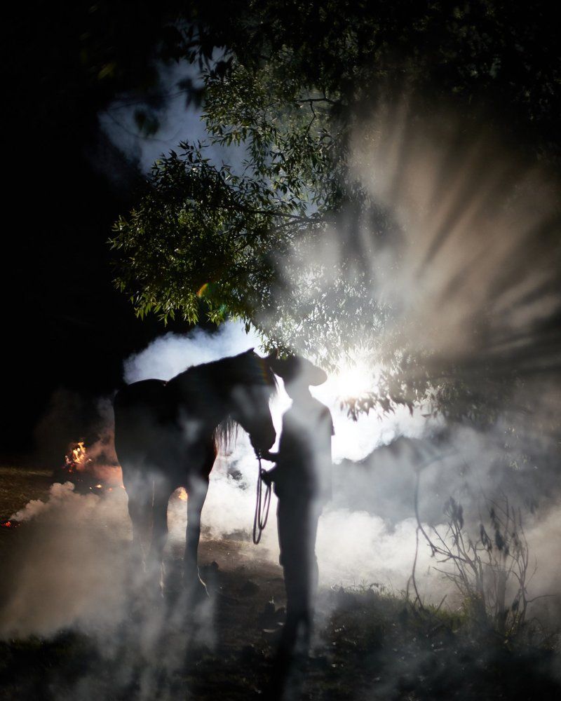 Ковбои у костра